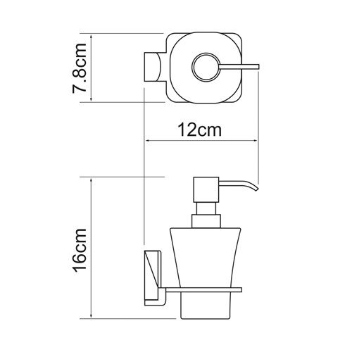 Дозатор для жидкого мыла стеклянный WasserKRAFT К-5099 (300 ml) хром